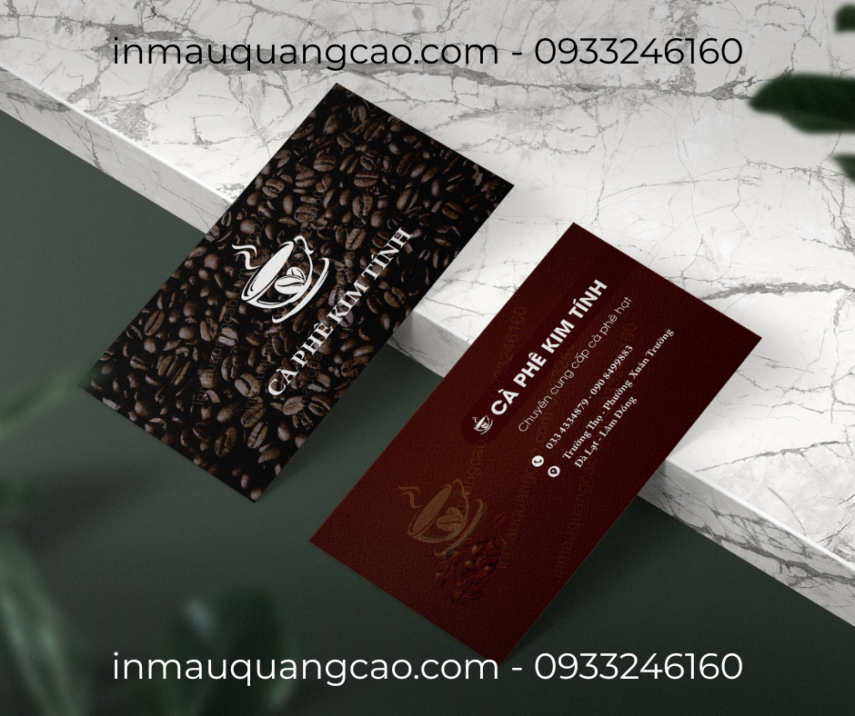 Mẫu danh thiếp quán cà phê - in danh thiếp giá rẻ Bình Dương TPHCM